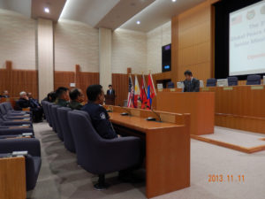 2013年11月11日　日米共催第3回国連平和維持活動(PKO)幹部要員訓練コース(GPOI･SML)開講式